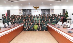 Ibu Raksakarini Sri Sena Kodam XIV/Hasanuddin Hadiri Apel Wanita TNI 2025 Secara Virtual