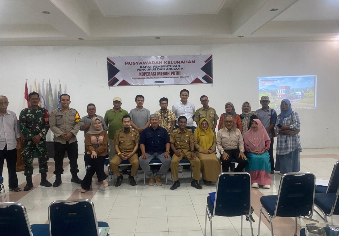 Musyawarah Kelurahan Akcaya Bentuk Koperasi Merah Putih, Taufik Sabani Terpilih Jadi Ketua