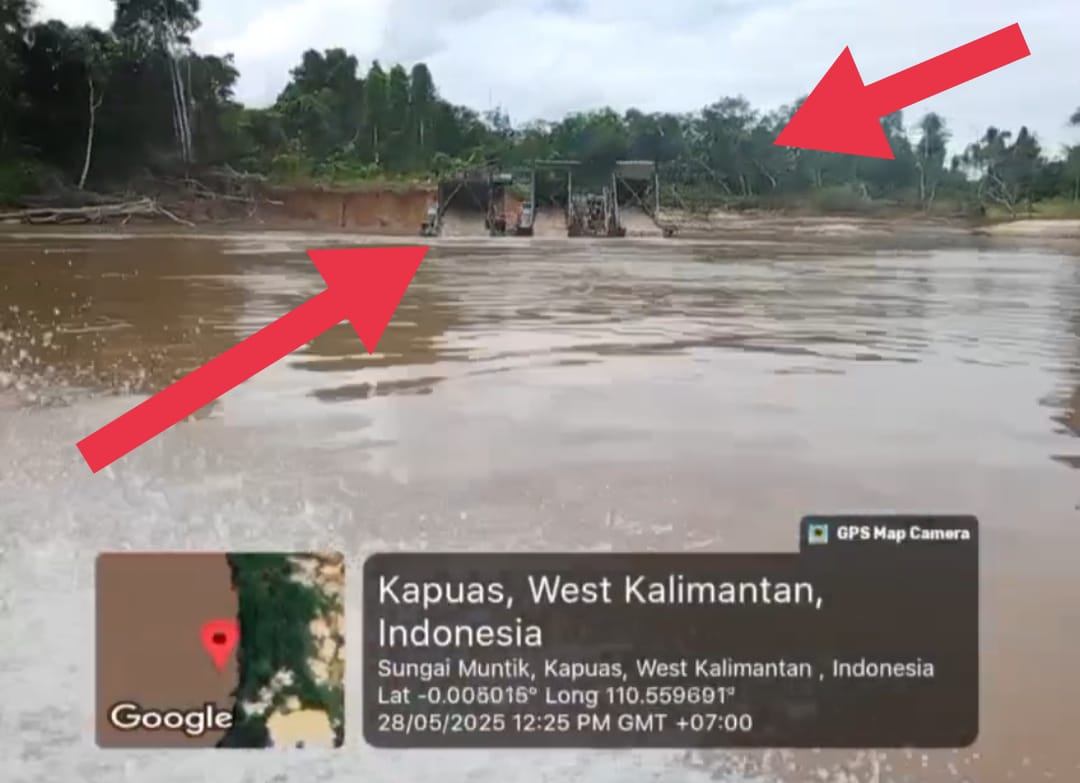 Tambang Emas Ilegal di Sungai Kapuas Terus Beroperasi, Penegak Hukum Diduga Tutup Mata