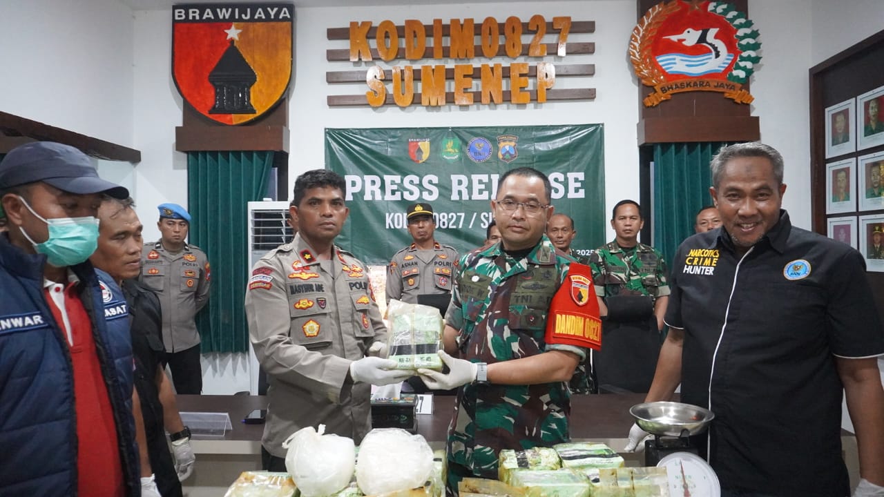 Dandim Letkol Yoyok Wahyudi Ungkap Penemuan Sabu – Sabu Seberat 35 Kilogram