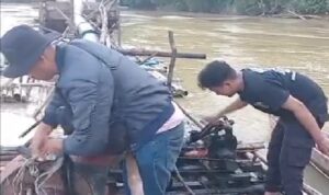 Tindak PETI Sekadau di Hulu,Polisi Amankan Peralatan dan Lumpuhkan Mesin Dompeng