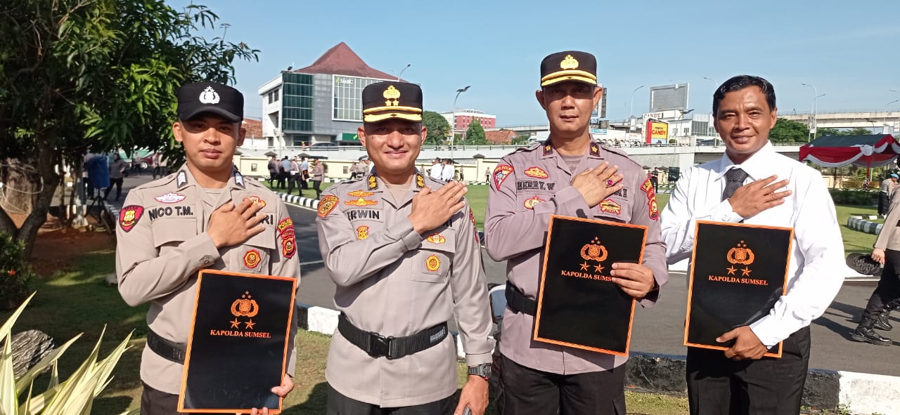 Empat Personel Polres Pagar Alam Diganjar Penghargaan Usai Tangkap Tahanan Kabur