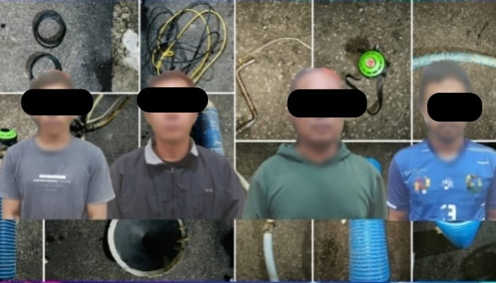 Polres Sekadu Gulung 4 Pekerja Penambang Emas Ilegal di Sungai Sekadau