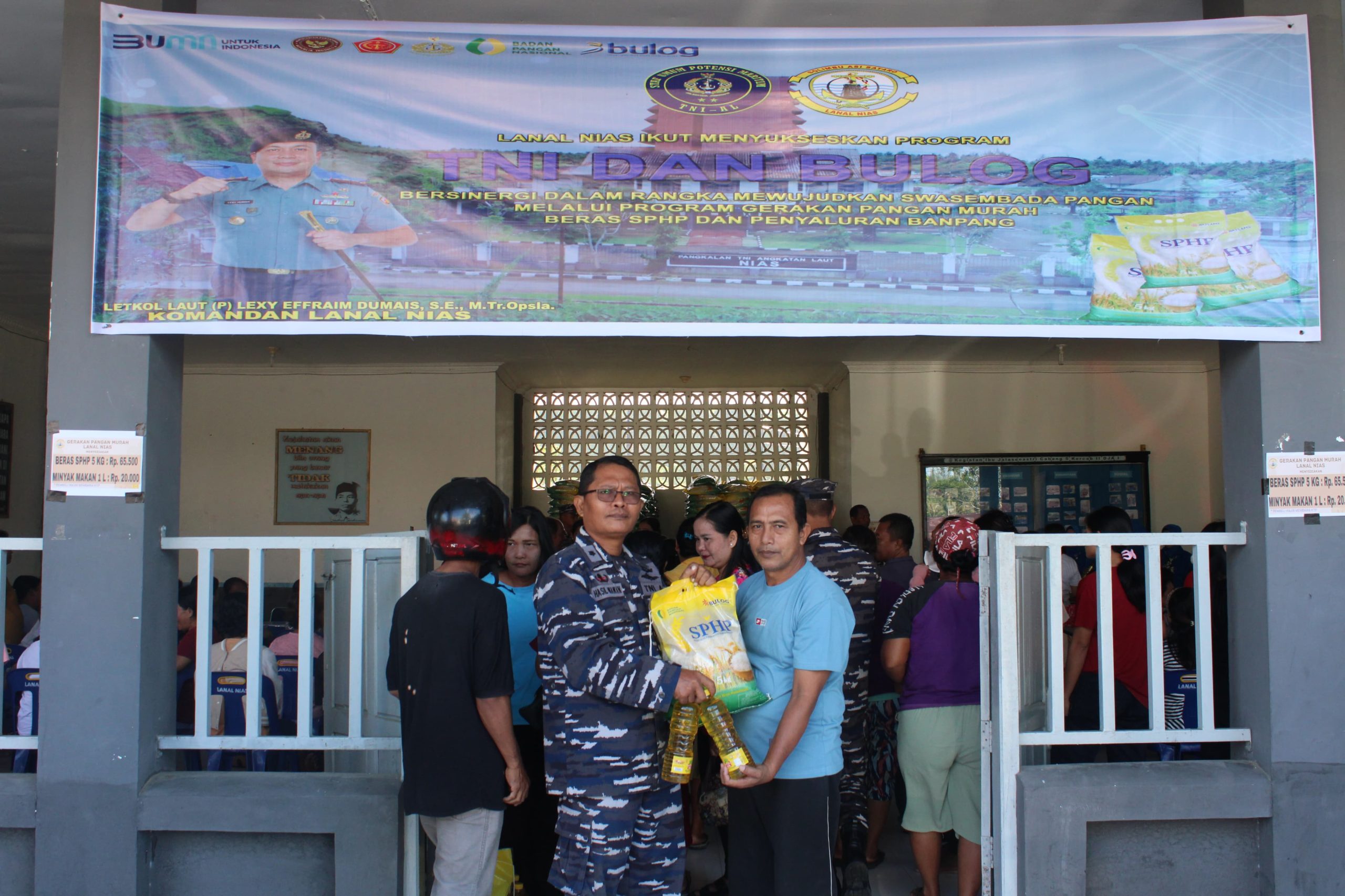 Lanal Nias Ikut Sukseskan Program TNI dan Bulog