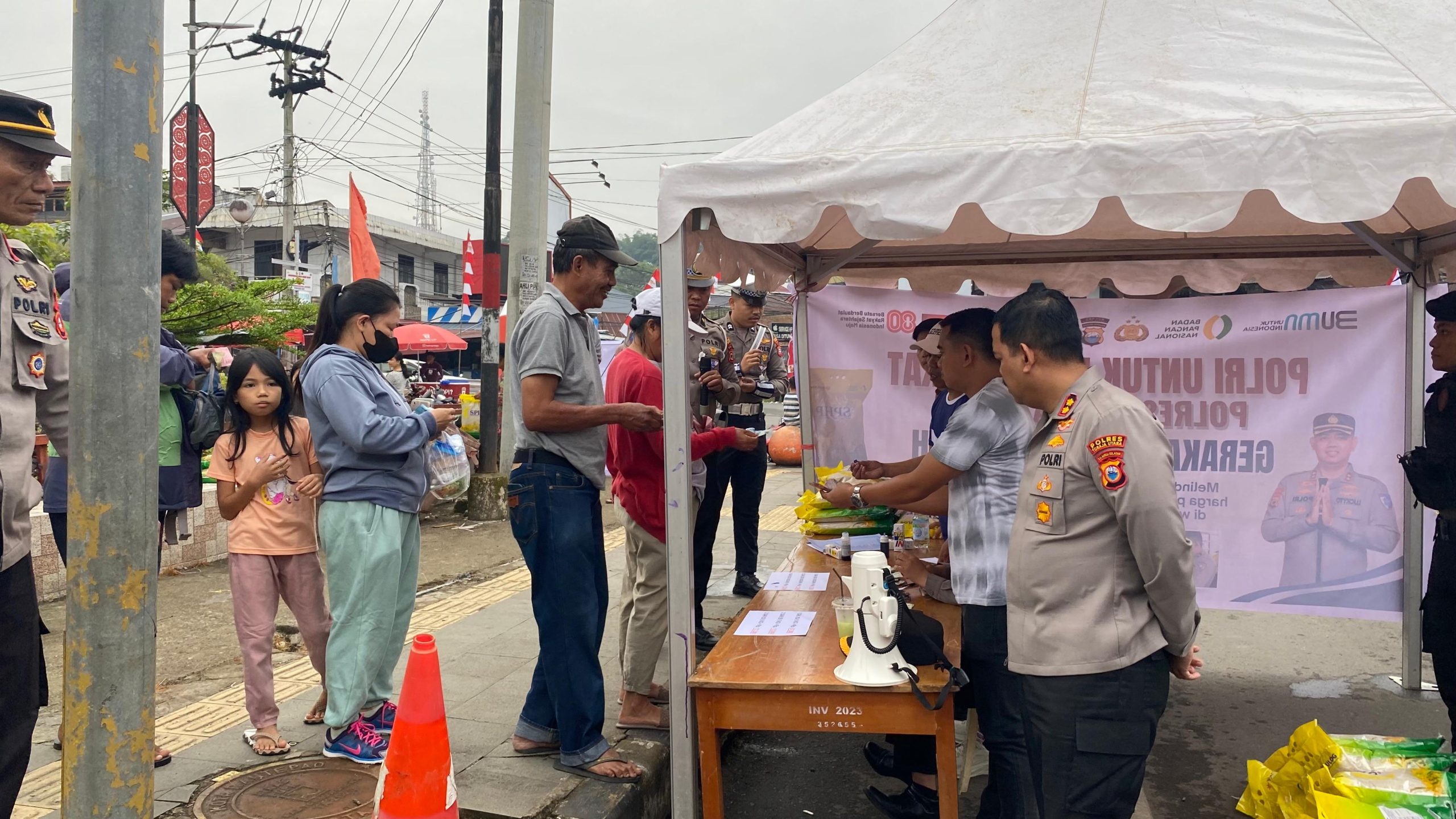 Lindungi Daya Beli dan Keterjangkauan Harga Pangan, Polres Toraja Utara Gelar GPM dalam Kegiatan CFD