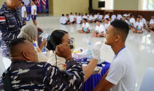 Ratusan Casis Bintara dan Tamtama TNI AL Sub Panda Dumai, Jalani Pemeriksaan Kesehatan Tahap I