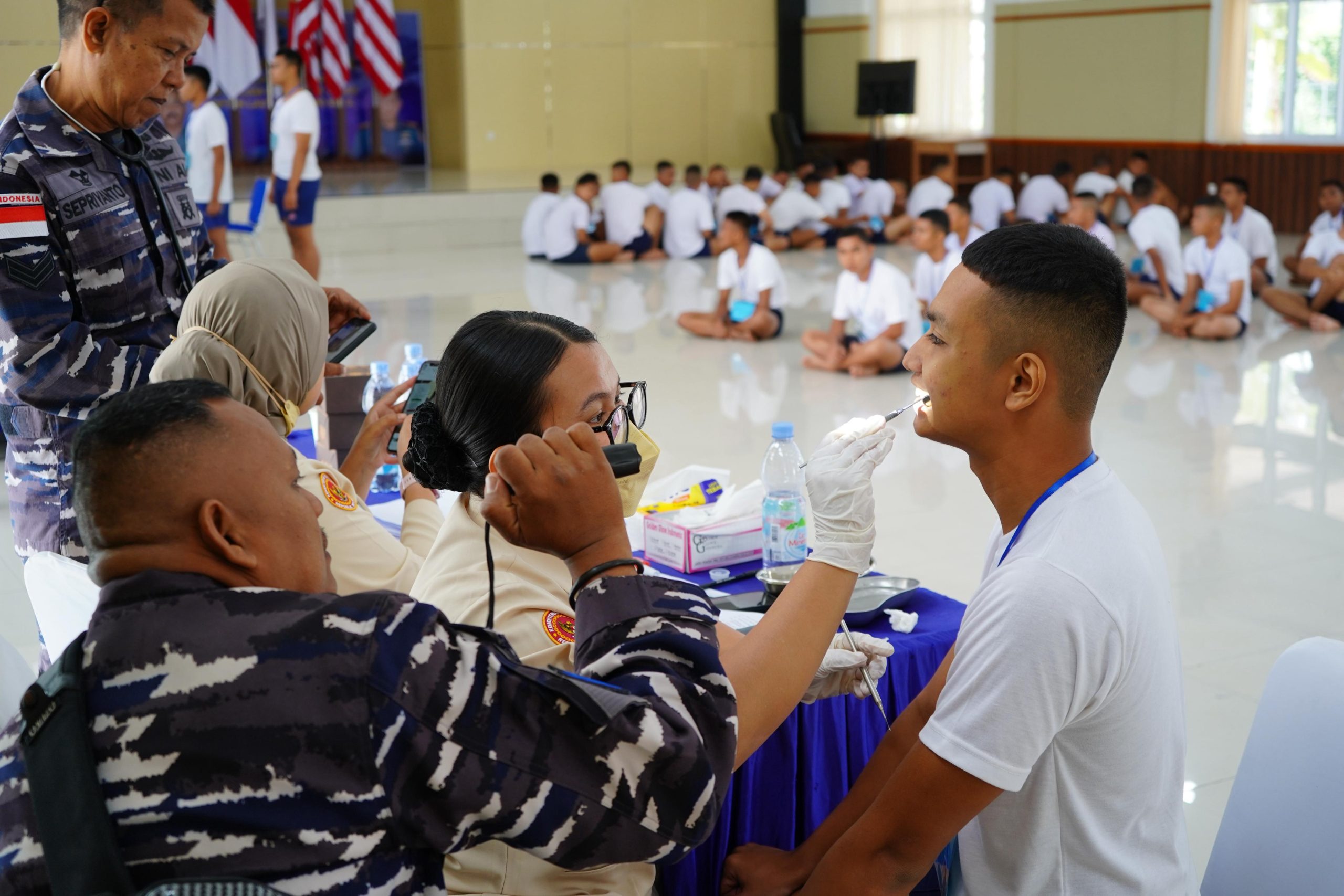 Ratusan Casis Bintara dan Tamtama TNI AL Sub Panda Dumai, Jalani Pemeriksaan Kesehatan Tahap I