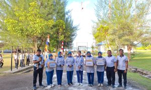 Danlanal Simeulue Beserta Prajurit dan Jalasenastri Lanal Simeulue Laksanakan Olahraga Bersama Meriahkan HUT Ke-80 Kemerdekaan RI
