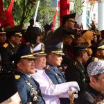 Komandan dan Prajurit Lanal Bandung Ikuti Upacara Pengibaran Bendera Merah Putih Dalam Rangka Hut Ke-80 Kemerdekaan Republik Indonesia Tingkat Provinsi Jawa Barat Tahun 2025