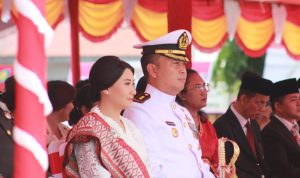Komandan dan Prajurit Lanal Nias Ikuti Upacara Pengibaran Bendera Merah Putih Peringatan HUT Ke-80 Kemerdekaan Republik Indonesia di Jajaran Pulau Nias Tahun 2025