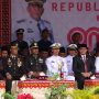 Danlanal Simeulue Hadiri Upacara Pengibaran Bendera Merah Putih dan Detik-Detik Proklamasi HUT Ke-80 Kemerdekaan RI di Kabupaten Simeulue