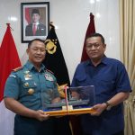 Jalin Silaturahmi dan Perkuat Sinergitas, Danlanal Dumai Laksanakan Kunjungan Ke Kantor Binda Riau
