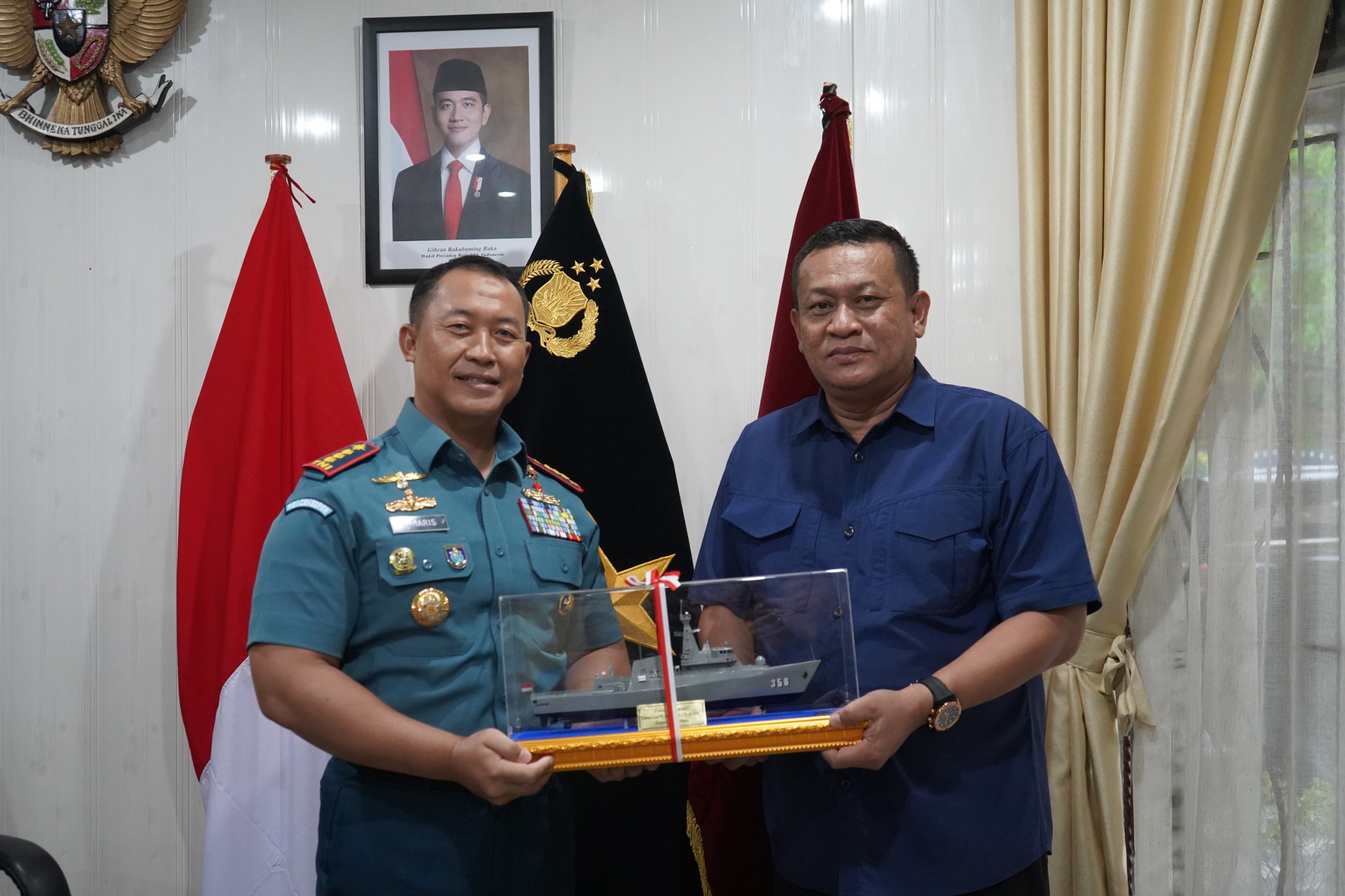 Jalin Silaturahmi dan Perkuat Sinergitas, Danlanal Dumai Laksanakan Kunjungan Ke Kantor Binda Riau