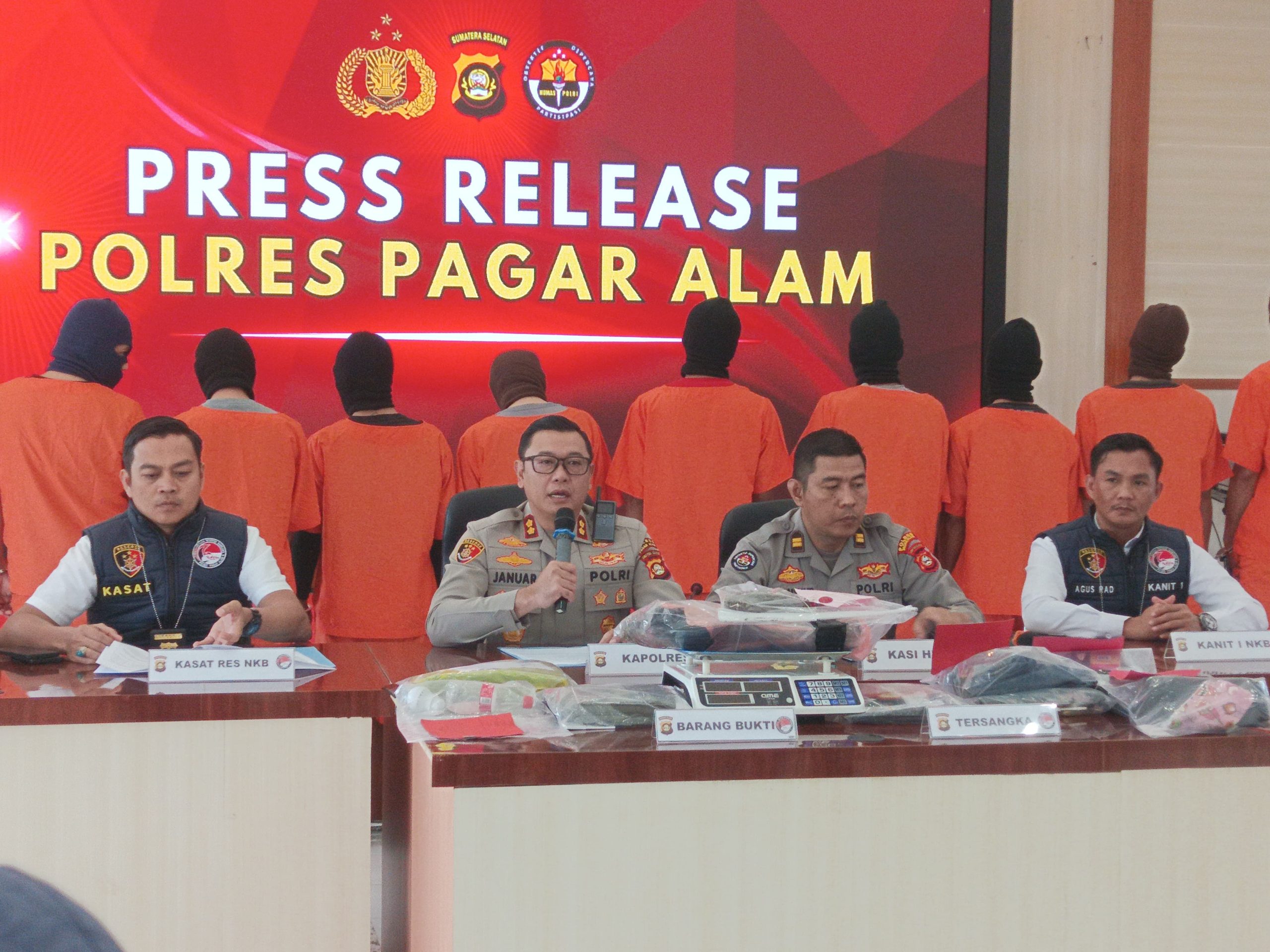 Polres Pagar Alam Ungkap 11 Kasus Narkoba, Selamatkan 2.511 Jiwa dari Bahaya Narkotika