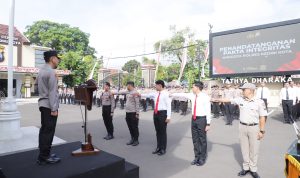 Apel Bersama dan Penandatanganan Pakta Integritas untuk Tingkatkan Disiplin Anggota Polres Kediri Kota 