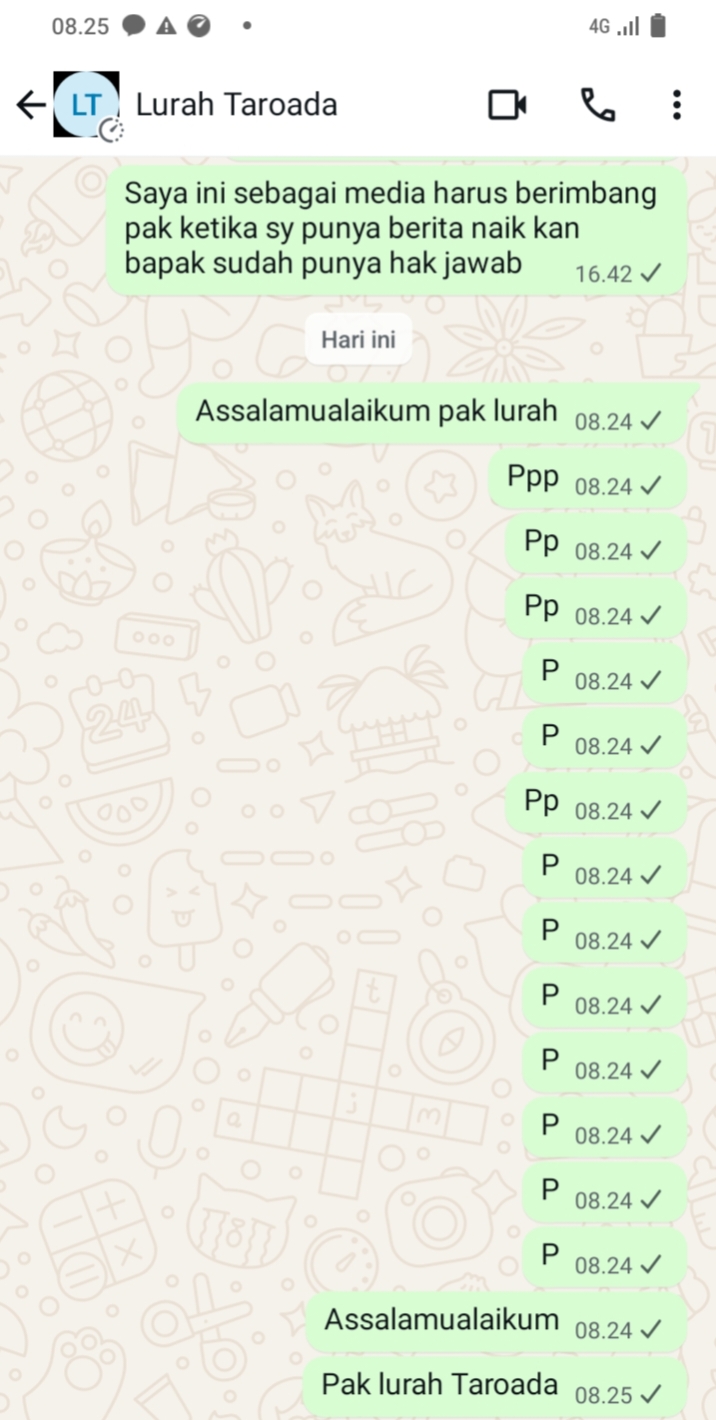 Lurah Taroada “Blokir Wartawan”,Mental Pengecut, Langgar UU Pers dan KIP