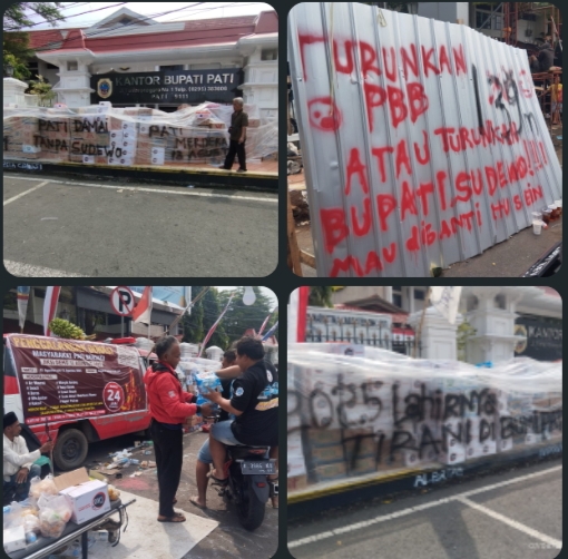 Demo di Kantor Bupati Pati, Warga Tuntut Revisi Kenaikan PBB yang Dinilai Terlalu Ekstrem