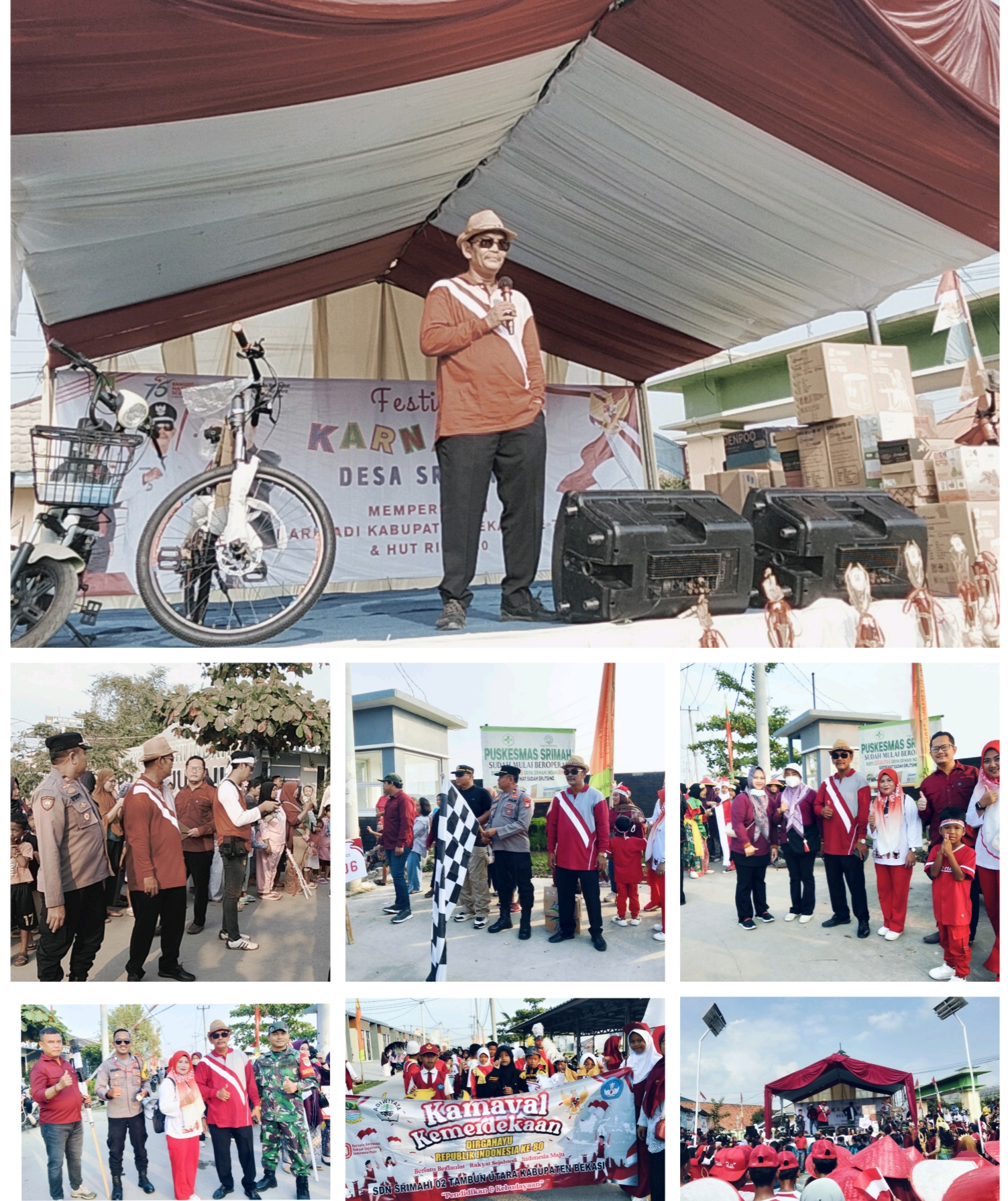 Karnaval Rakyat Desa Srimahi Meriahkan HUT RI ke-80 dan HUT Bekasi ke-75, Ribuan Warga Antusias