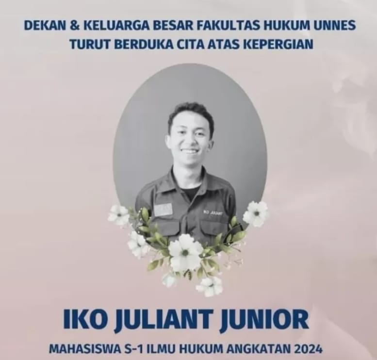 Sempat Mengigau “AMPUN PAK JANGAN PUKUL SAYA LAGI” mahasiswa Unnes ahirnya meninggal di Rumah Sakit