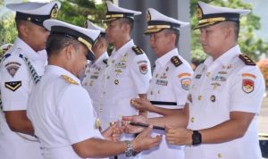 Dankodaeral II Padang Pimpin Serah Terima Jabatan Danlanal Bengkulu