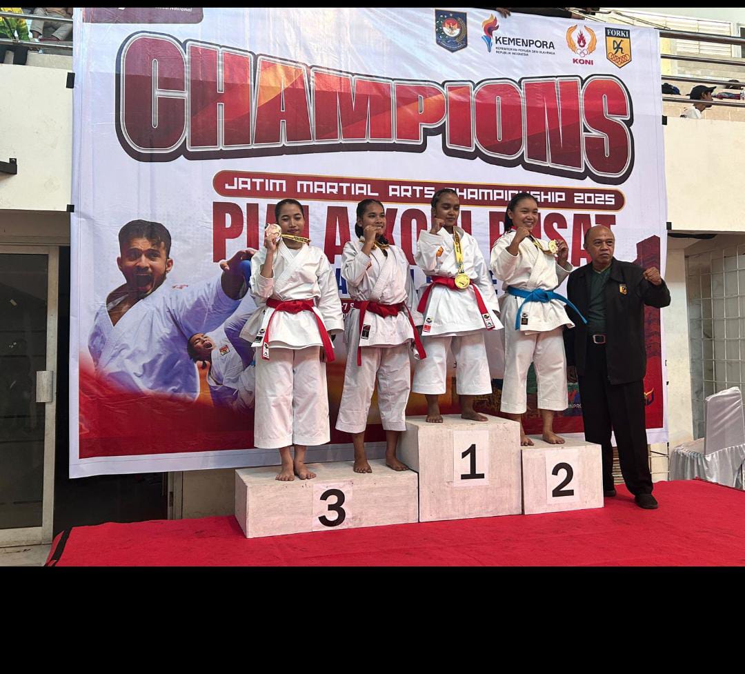 Torehkan Prestasi Membanggakan, Atlet-Atlet Karate Inkai Binaan Lanal Batuporon Berhasil Sabet Emas Pada Kejuaraan Piala Kemendagri Tahun 2025