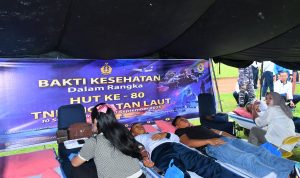 Sambut HUT Ke-80 TNI AL, Kodaeral I Laksanakan Olahraga Bersama, Bakti Sosial dan Bakti Kesehatan