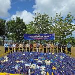 Jaga Situasi dan Kondisi Tetap Kondusif, Lanal Tual Musnahkan Miras Jenis Sopi Puluhan Ton Liter