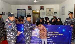Komandan Beserta Prajurit Lanal Sabang Ikuti Upacara HUT Ke-80 TNI Angkatan Laut