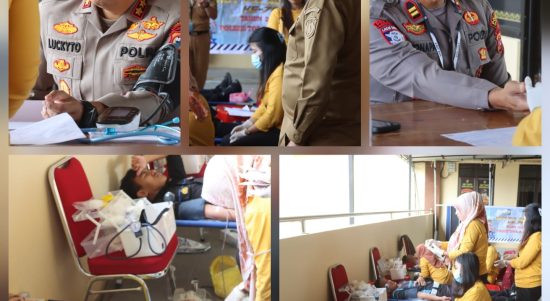 Satlantas Polres Toraja Utara Gelar Donor Darah Jelang HUT Lalu Lintas Bhayangkara ke-70