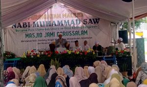 Maulid Nabi di Masjid Darussalam Belendung Berlangsung Khidmat, Jamaah Membludak
