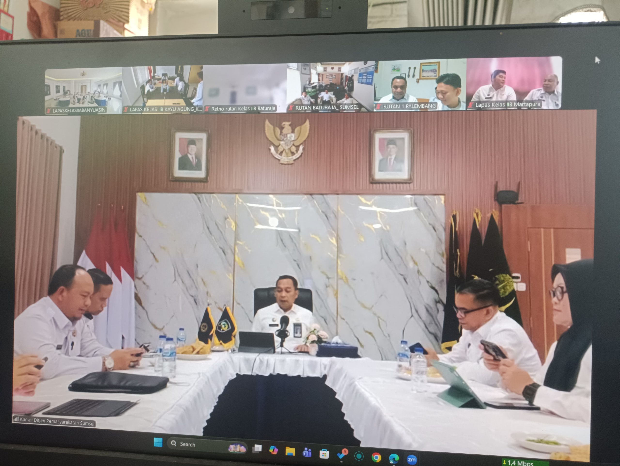 Lapas Kelas III Pagar Alam Siap Kembangkan Produk Unggulan, Ikuti Zoom Arahan Kakanwil